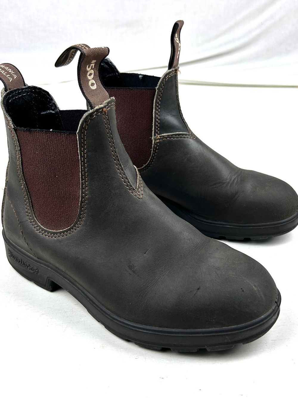 Blundstone 500 Boots Size 6.5 US Womens AU Sz 3.5 Brown Leather Chelsea Ankle - Picture 1 of 6